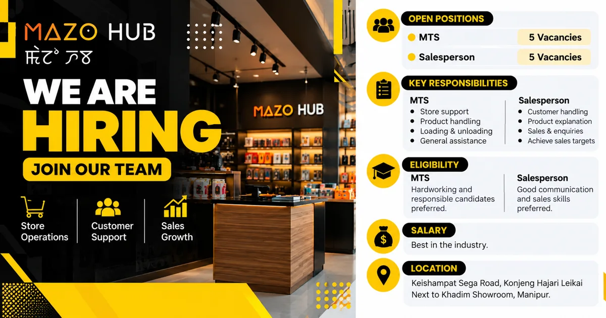 Mazo Hub Recruitment 2026 – 10 Vacancies for MTS & Salesperson
